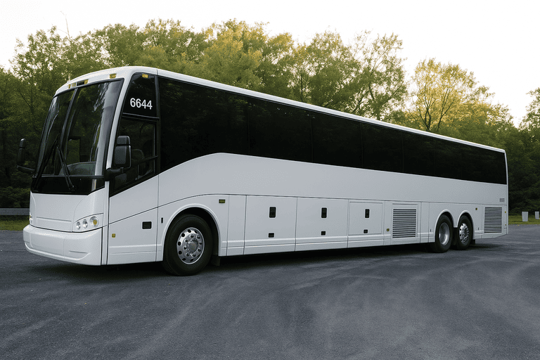 exterior of Charter Bus Rental Cliffside Park coach bus