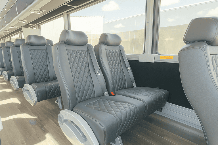 interior of Charter Bus Rental Cliffside Park charter bus